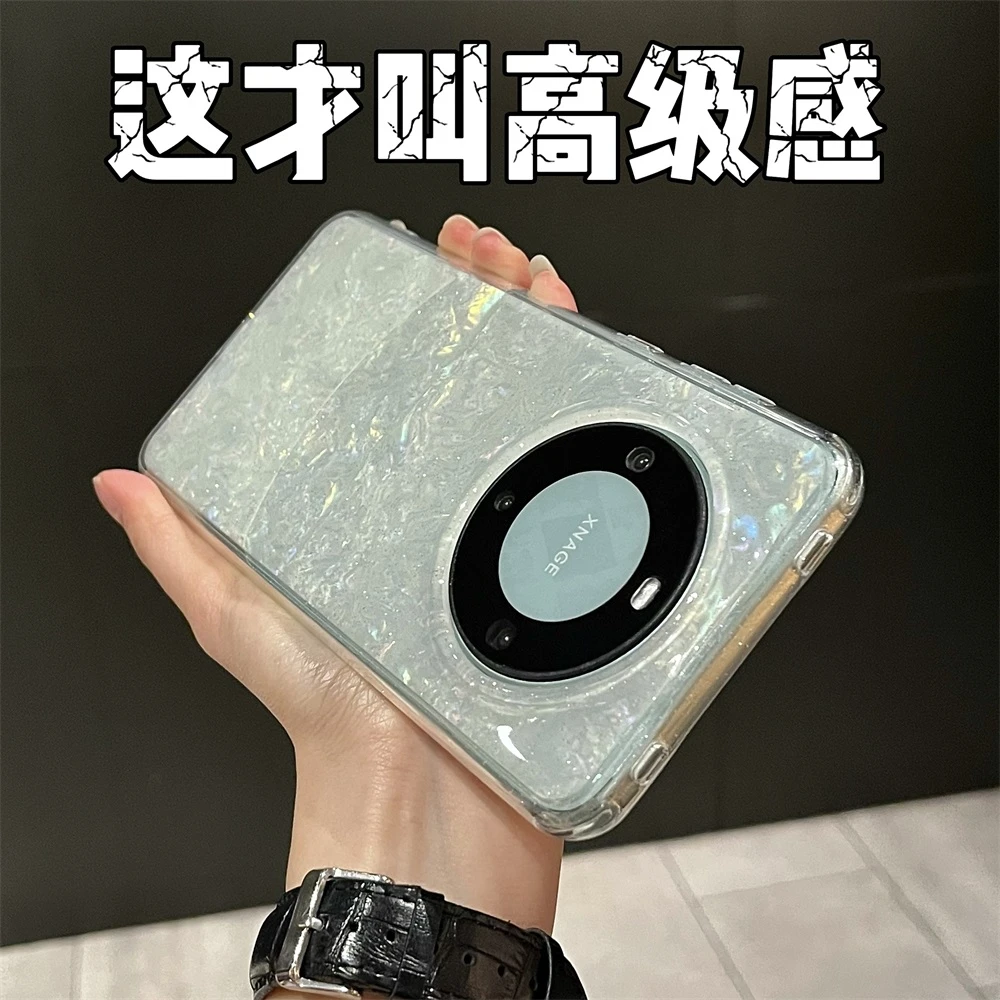 简约闪粉透明适用于华为mate60pro/mate60手机壳防摔全包高级感