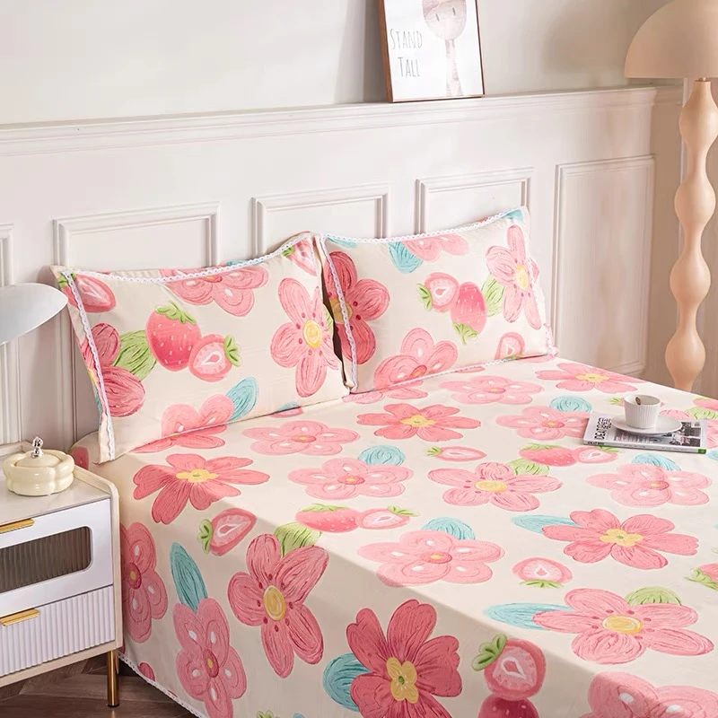 老粗布三件套  按编号下单  细纱粗布防滑床单凉席301-400