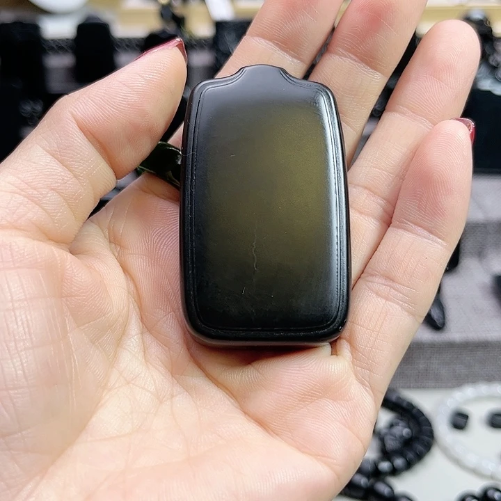 和田玉手链未镶嵌无事牌