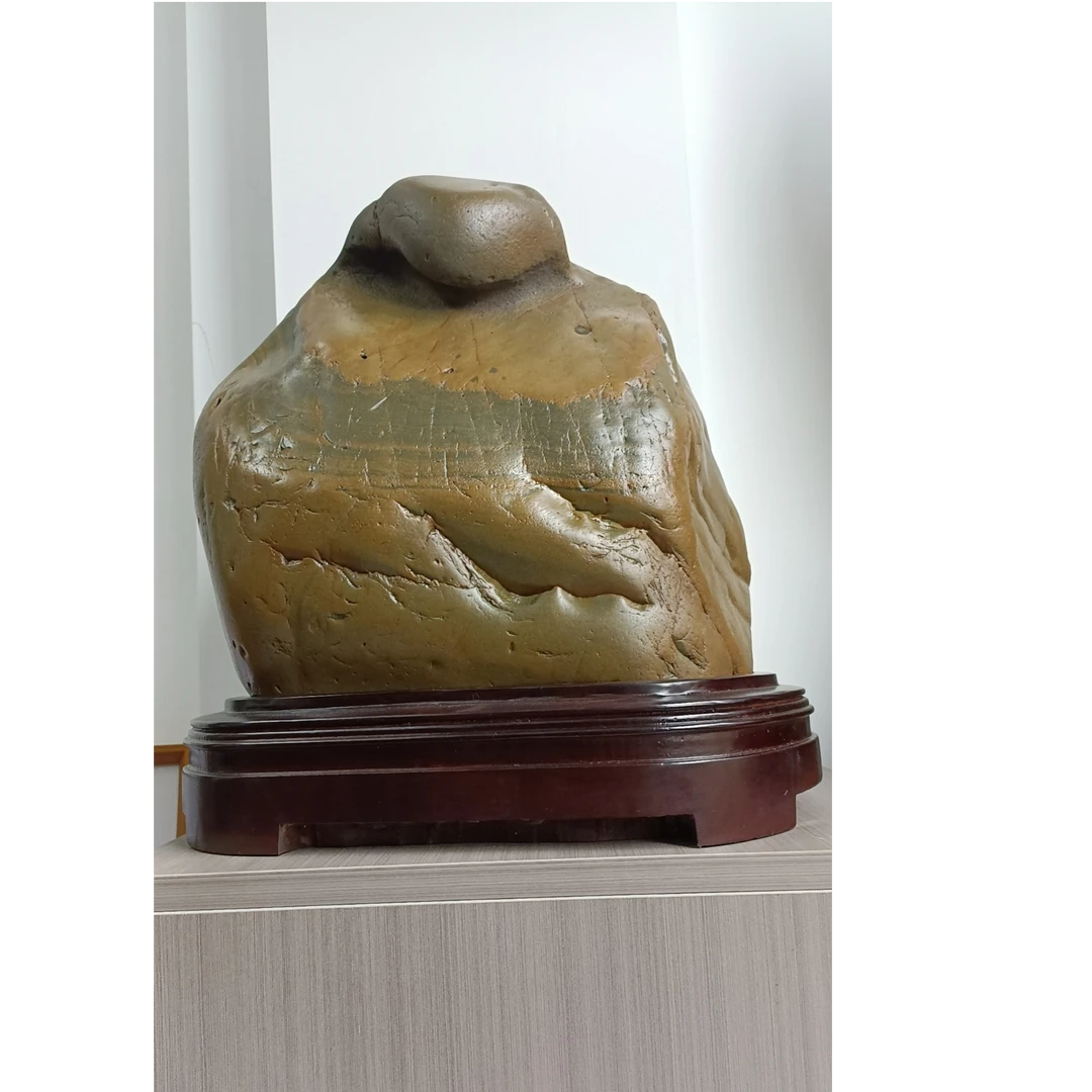 《屈》沅水石黄金釉摆件