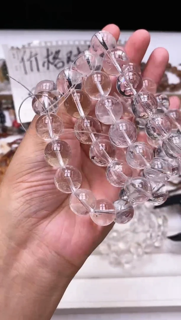 【闪购商品】水晶手链未镶嵌白水晶手串15m