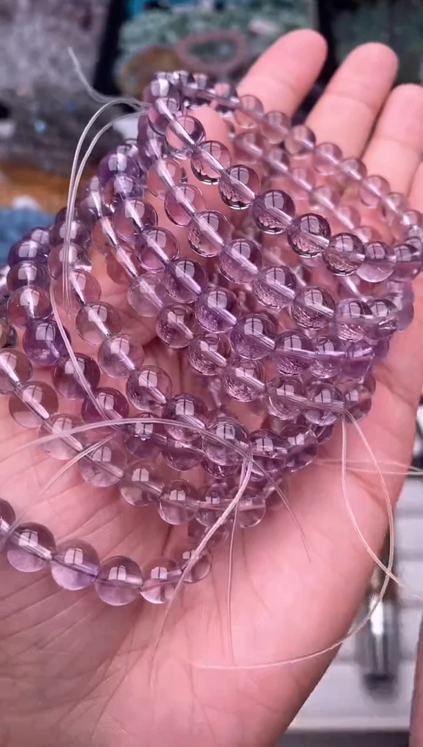 【闪购商品】水晶手链未镶嵌玻利维亚紫水晶手串7m