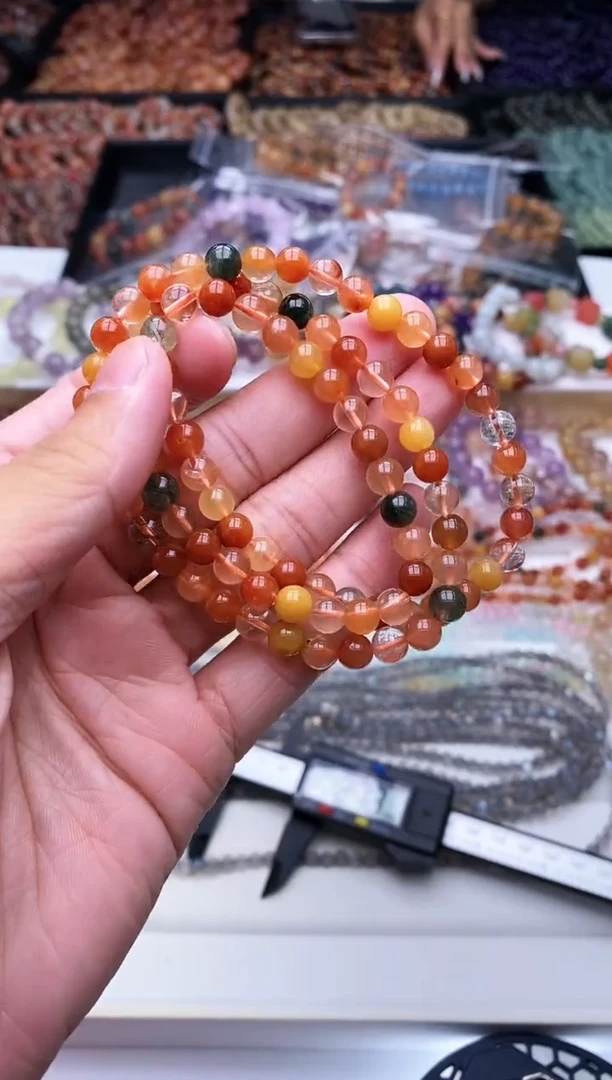 【闪购商品】发晶手链未镶嵌高品彩兔毛福禄多圈6m