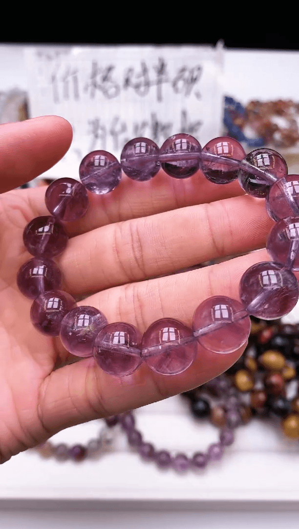 【闪购商品】水晶手链未镶嵌玻利维亚紫水晶手串12m