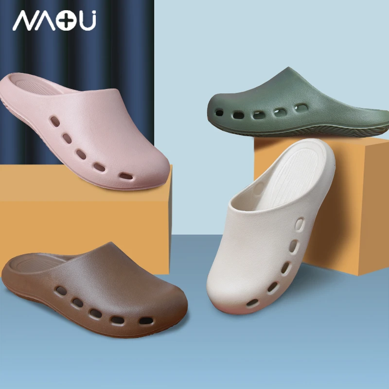 南欧鱼手术室专用手术鞋拖鞋女透气防滑软底包头男工作鞋洞洞鞋子