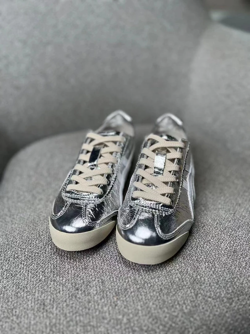 2024夏季新款 潮流时尚真皮拼接经典配色女士德训鞋舒适女鞋