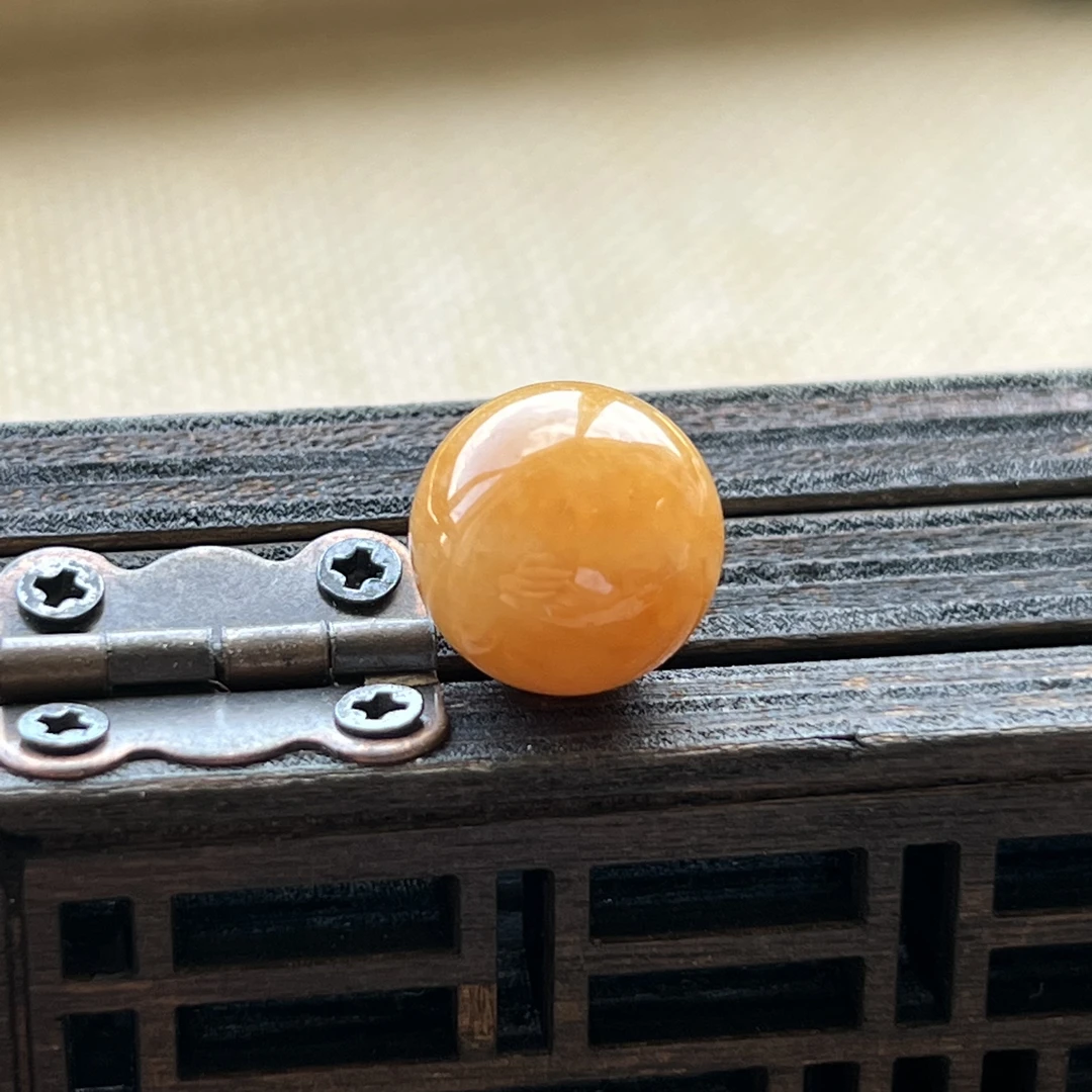 卡11.3缅甸翡翠a货特色红黄翡圆珠子多宝手串配珠天然无烧