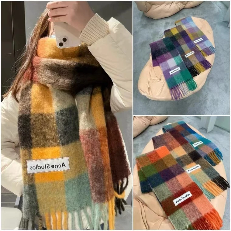 围巾双面披肩格子格纹经典百搭韩版日制