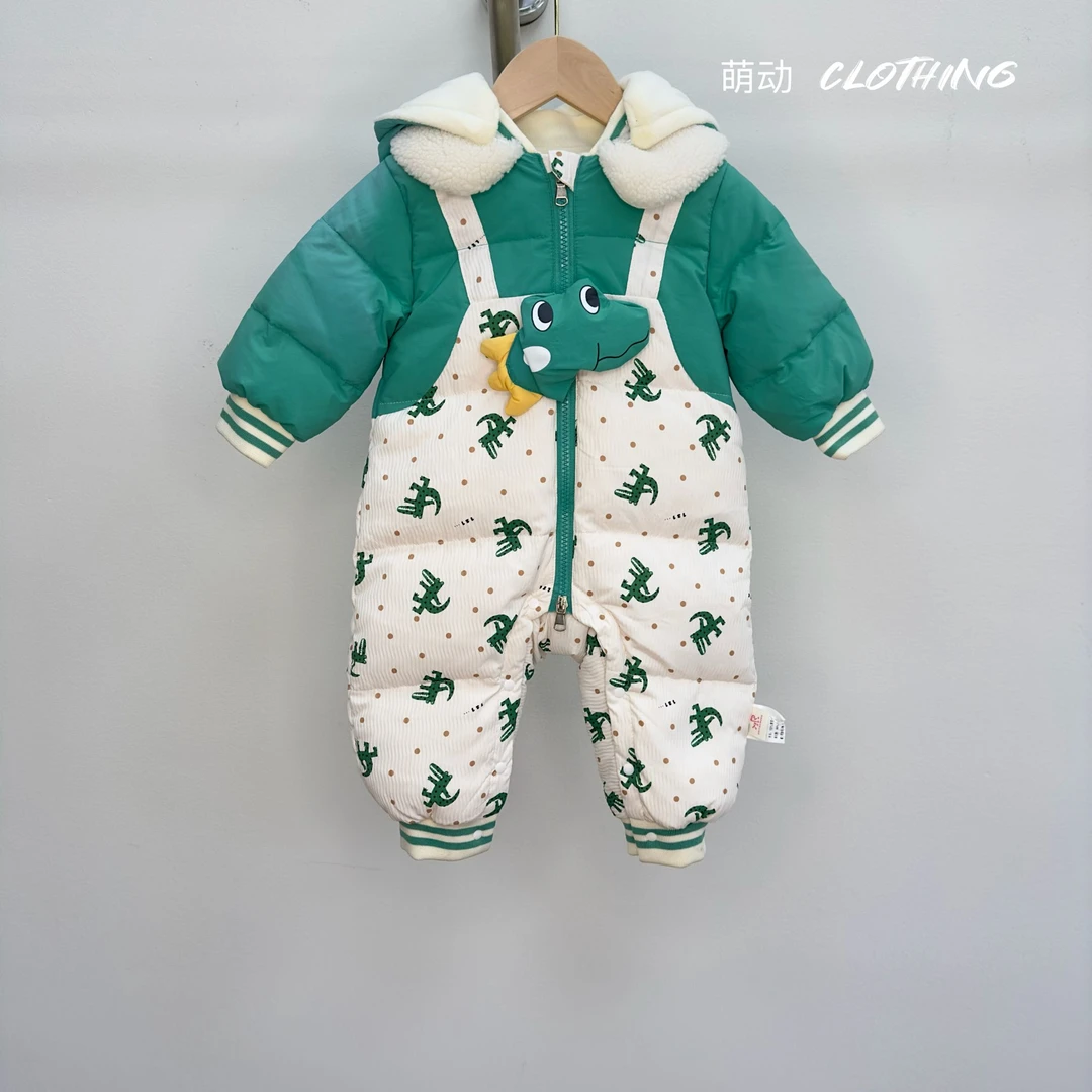 满印小鳄鱼羽绒服6603