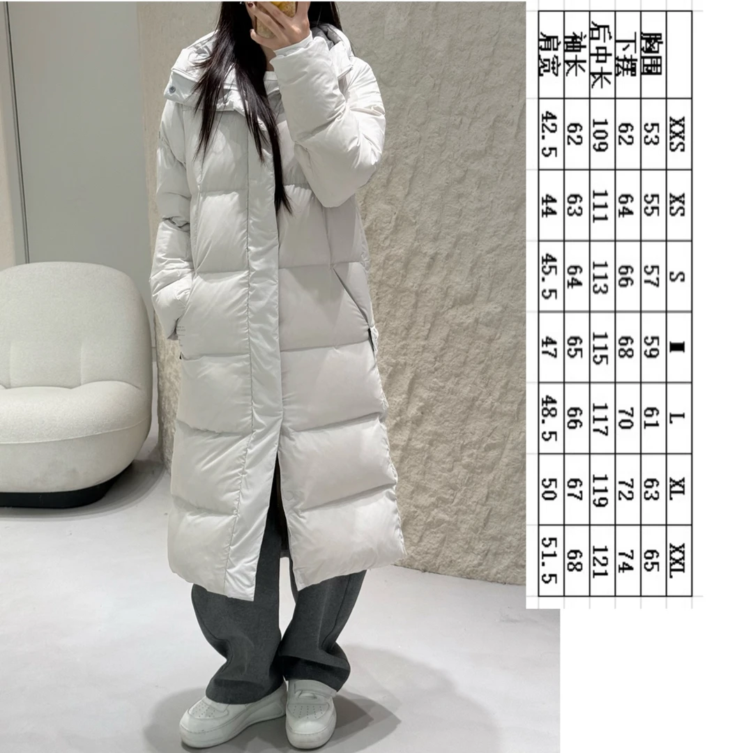 长款连帽巨蓬户外保暖羽绒衣男女同款  情侣款加厚过膝休闲时尚