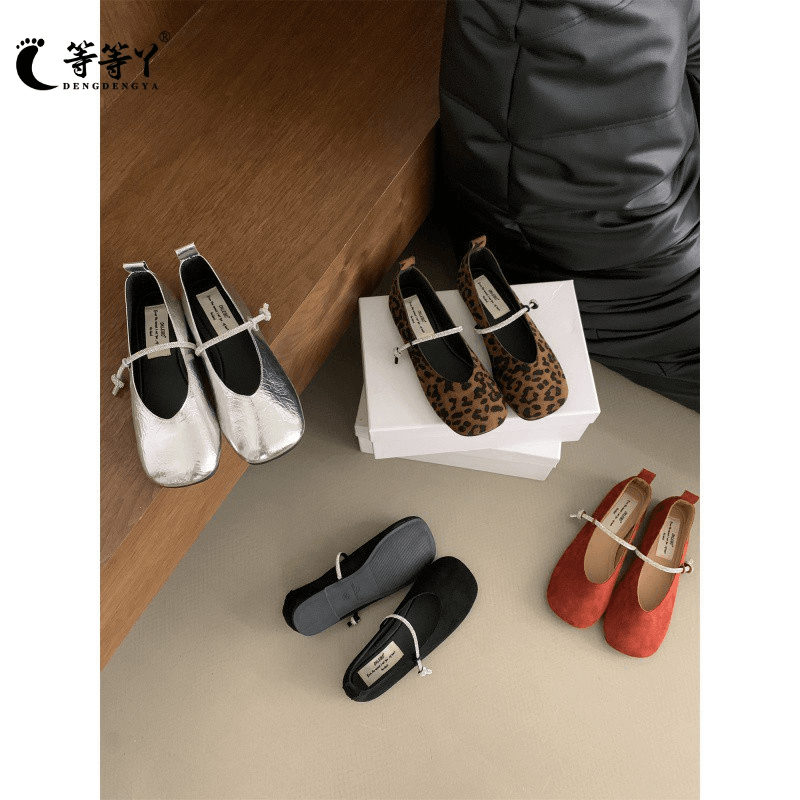 等等丫 小香风晚晚风温柔百搭单鞋女水钻闪闪玛丽珍鞋版奶奶鞋平底鞋