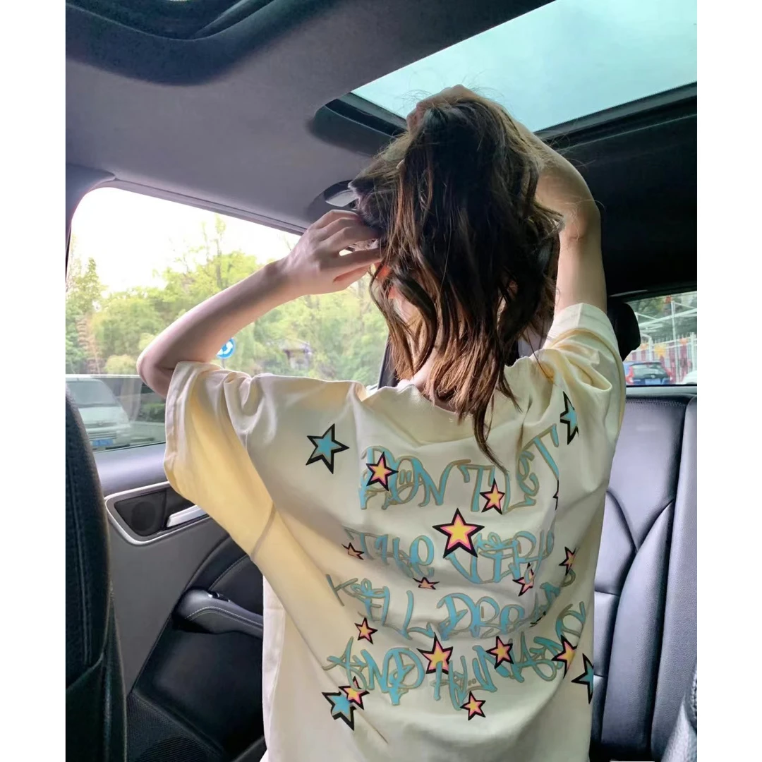 哺乳上衣夏季辣妈款外出宽松大码百搭纯棉短袖喂奶衣服T恤女夏装