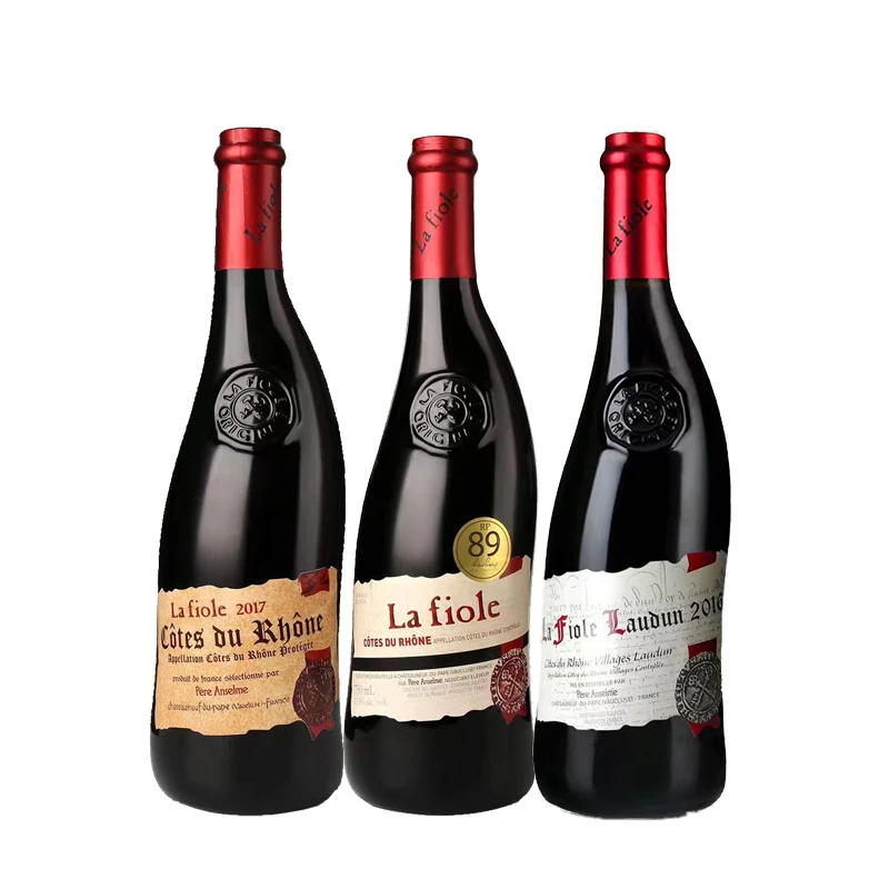 香奈法国歪脖子芙华隆河干红葡萄酒干型商务柔和餐酒750ml