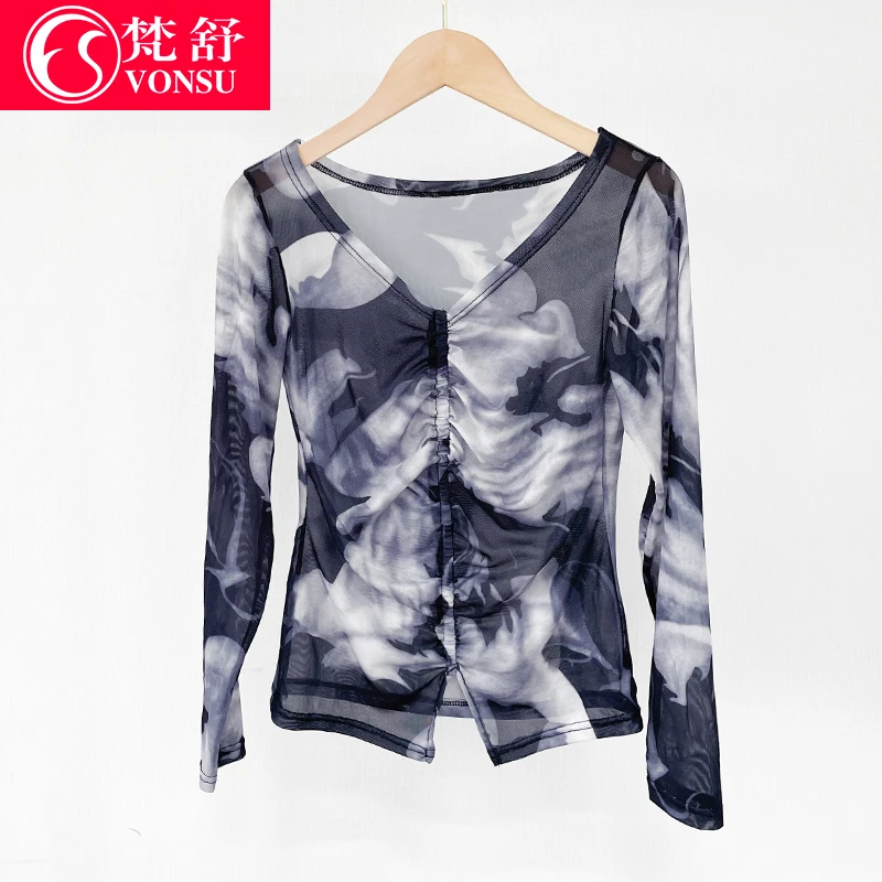 梵舒秋冬新款舞蹈纱衣上衣练功服上装修身舞服时尚女士纱衣XS3168
