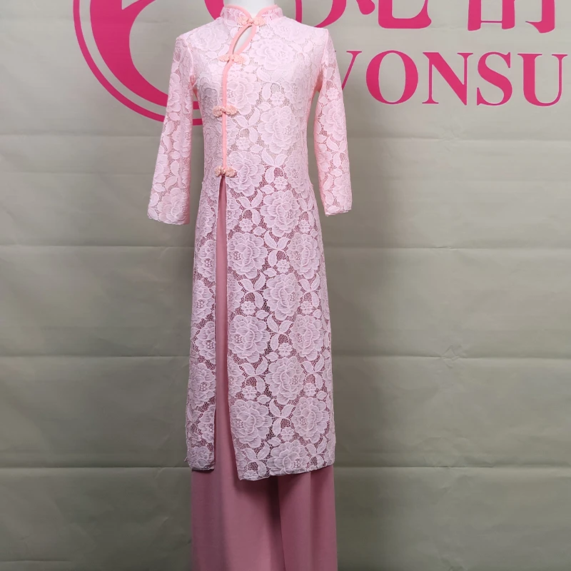 梵舒古典舞纱衣旗袍女奥黛风中国风练功服新款舞蹈服装飘逸GS0125