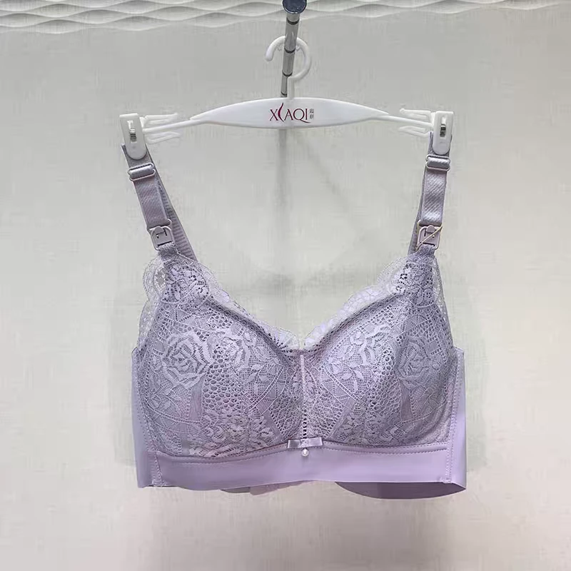 霞琪孕妇无痕文胸无钢圈夏季薄款怀孕期聚拢防下垂大罩杯哺乳内衣