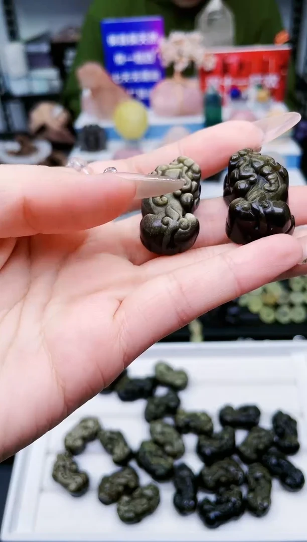 【闪购商品】黑曜岩颈饰未镶嵌94a多样性发其一/10.25/1个