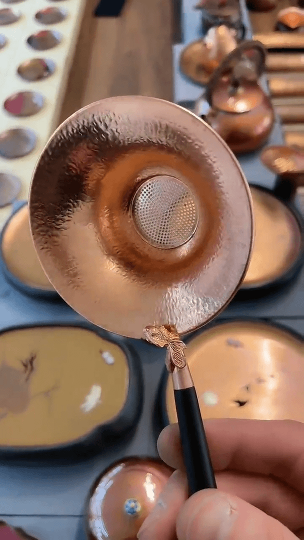 【闪购商品】紫铜锦鲤茶漏