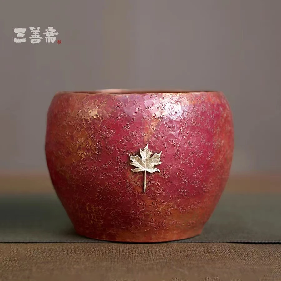 三善斋纯铜枫叶水洗