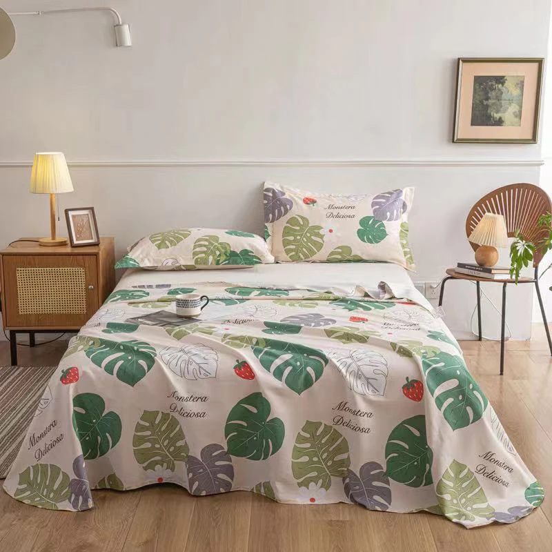 2.5*2.5 新品棉小竹纯棉加厚圆角绣边床单