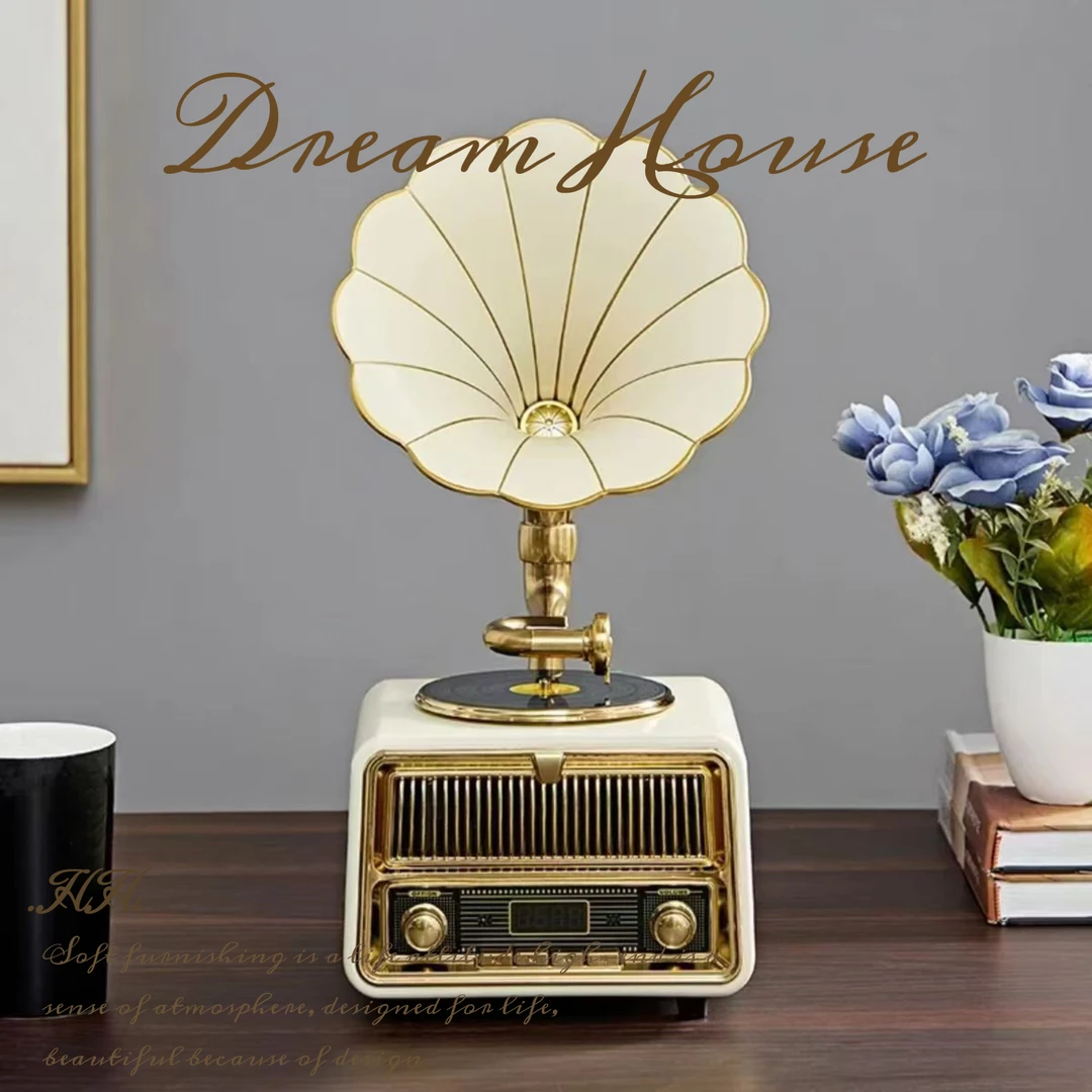 雅诗贝伦【厂家直销】复古留声机老式迷你无线欧式仿古多功能