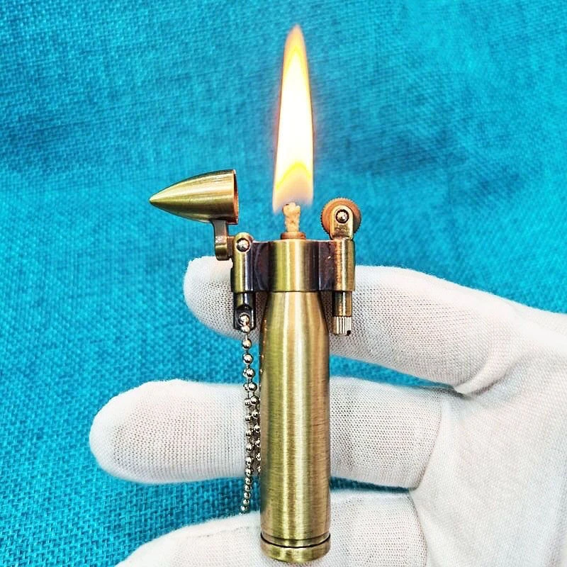 复古子弹头煤油打火机老式砂轮怀旧小巧便携创意个性收藏男士礼品