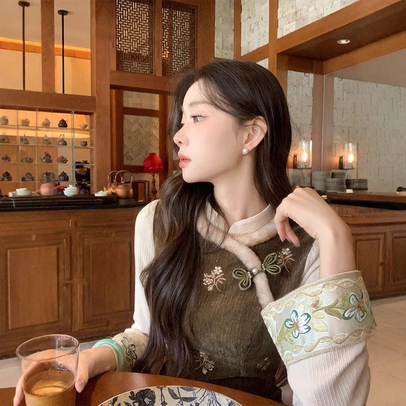 新中式国风【故里逢春】2024新款气质温柔改良旗袍冬季复古连衣裙