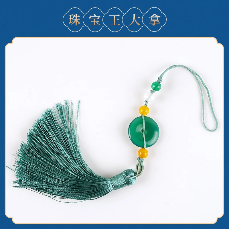 【珠宝王大拿推荐】绿玛瑙平安扣挂件 珠宝玉器 百搭/多样性