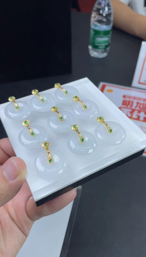 【闪购商品】翡翠挂件银S925镶嵌W008-22995多样性发一件