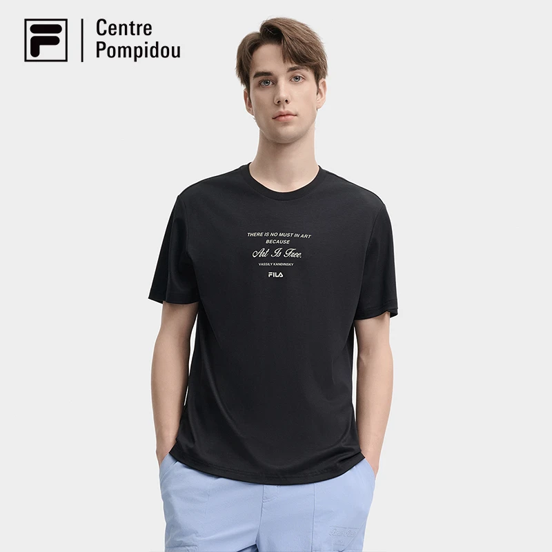 FILA X 蓬皮杜中心 夏季透气户外柔感经典舒适圆领T恤F11M438105F