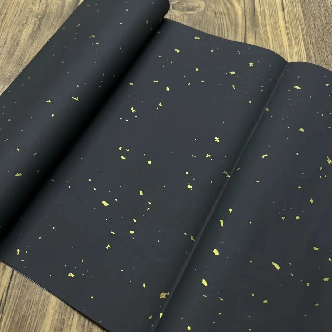 【四尺对开黑色洒金款】小楷行草书半生半熟宣纸