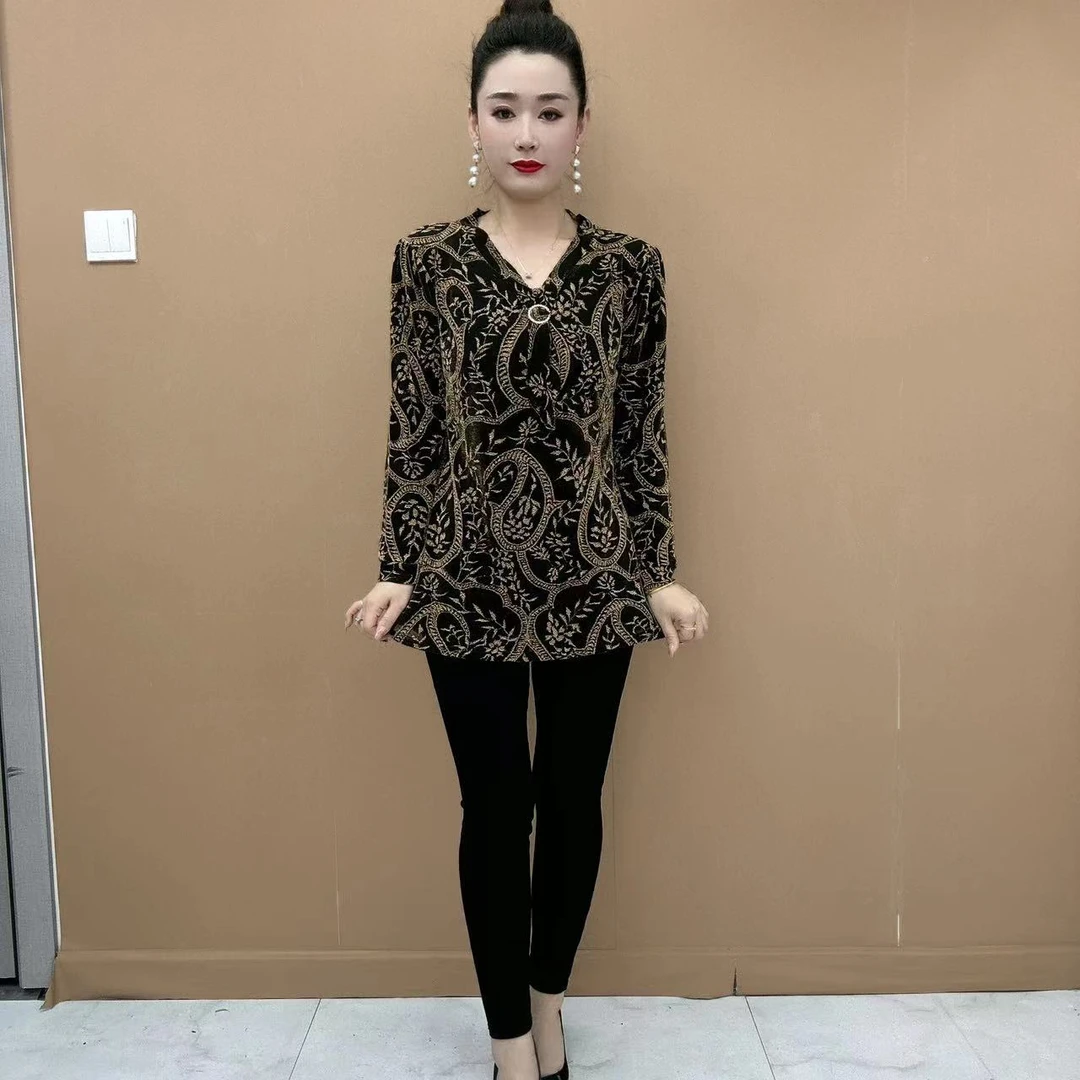 春季新款时尚飘带减龄弹力上衣