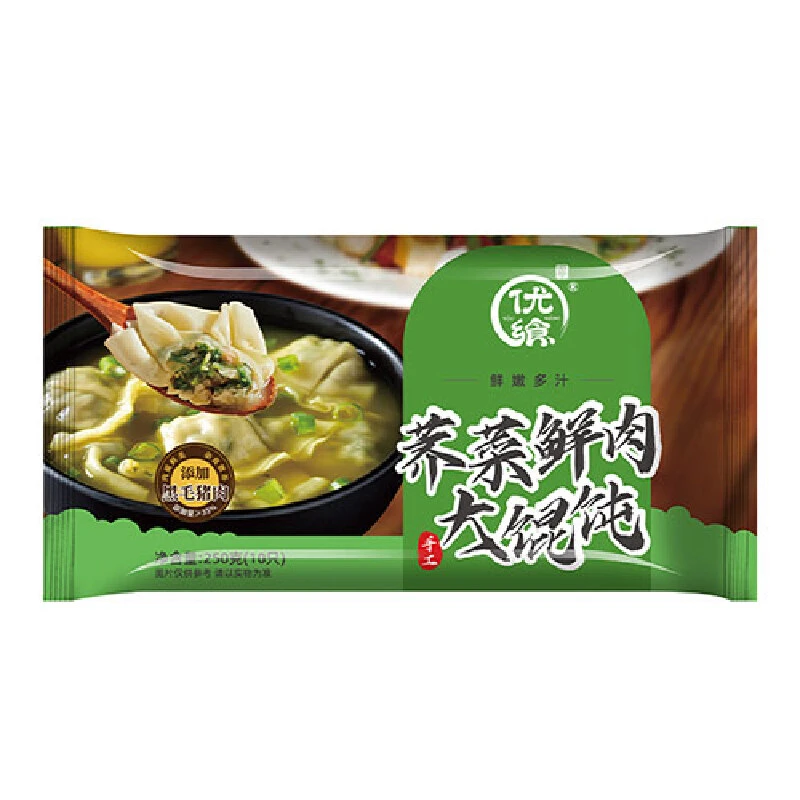 优飨 手工荠菜鲜肉大馄饨 250g