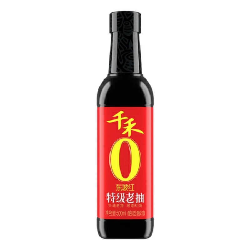 千禾 东坡红特级头道老抽 500ml (新老包装随机)