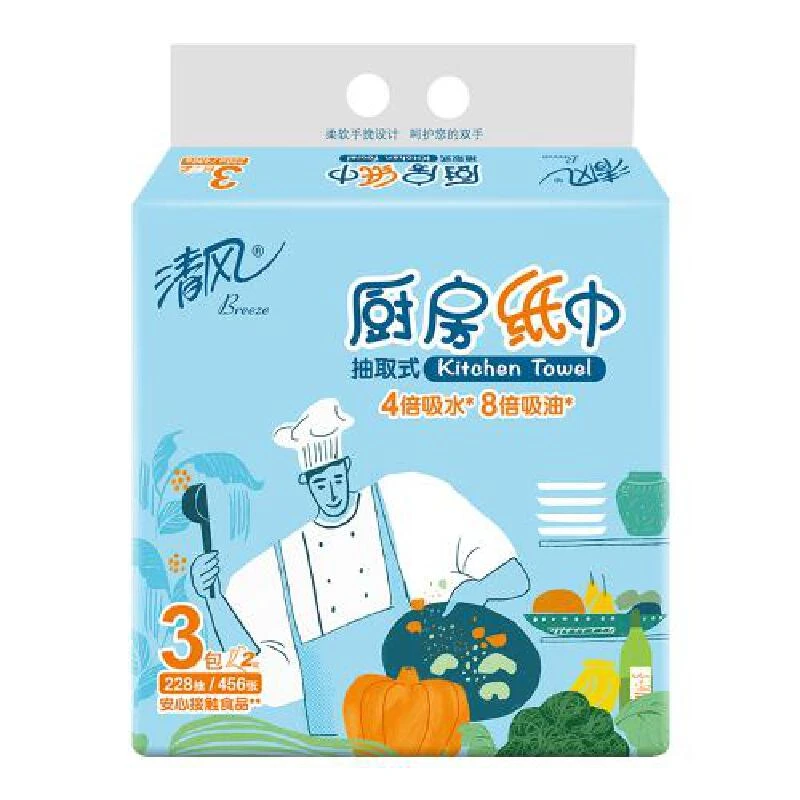 清风厨房抽纸 76张*3包