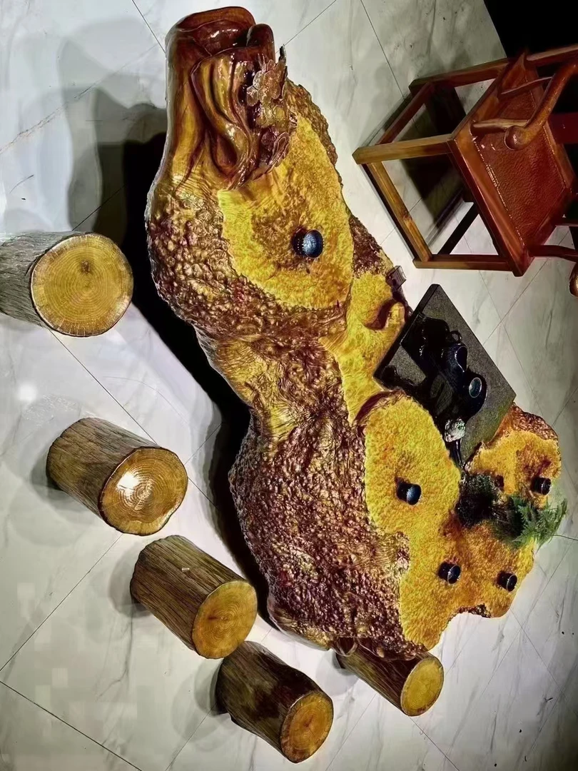 精品黄金樟榴花料茶台