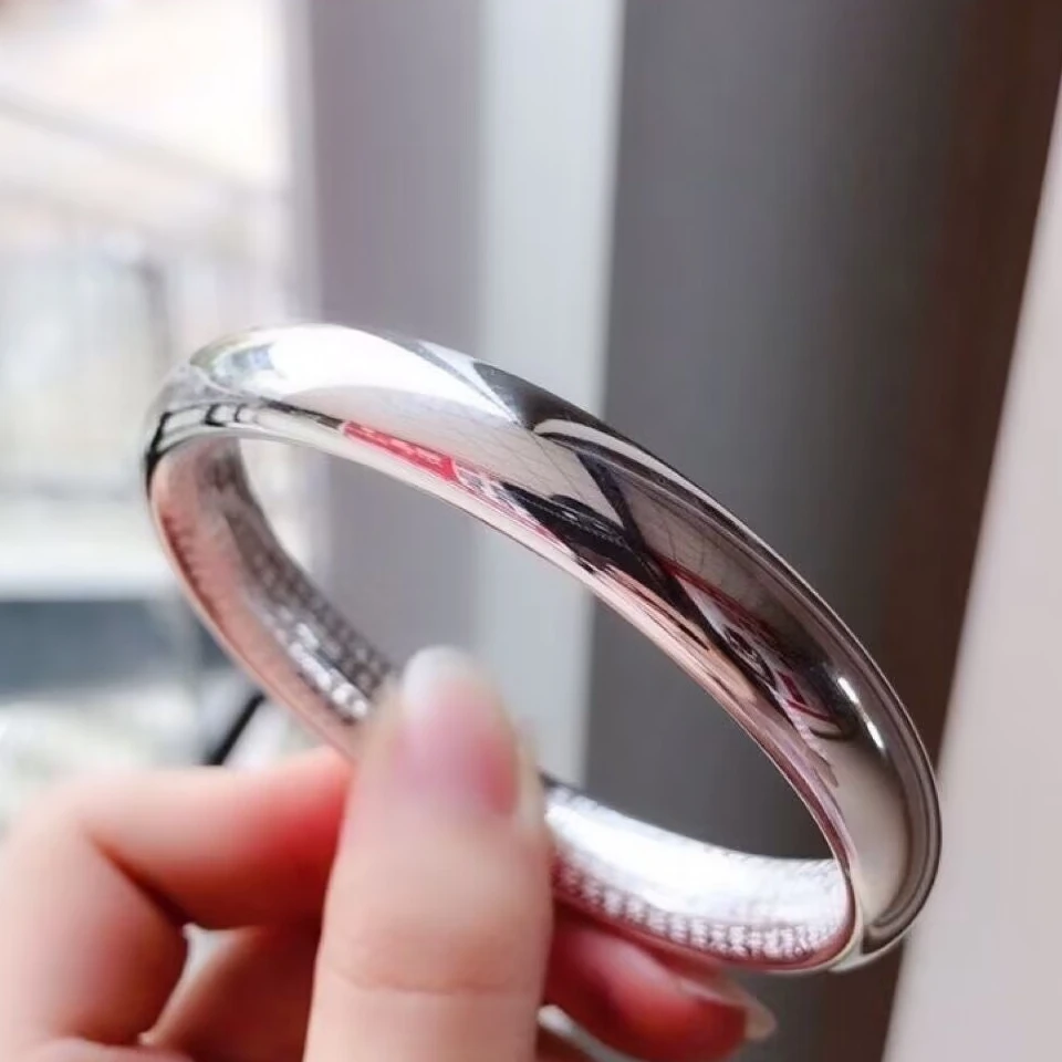 足银手镯 【A812】42g999.9亮面心经传承经典简约时尚百搭实心手镯