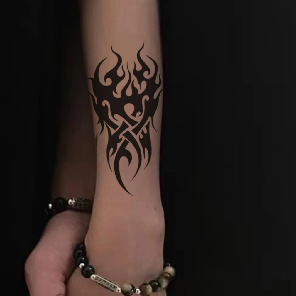 别度tattoo（GZ-004）火焰  草本纹身贴纸持久半永久防水图案简单