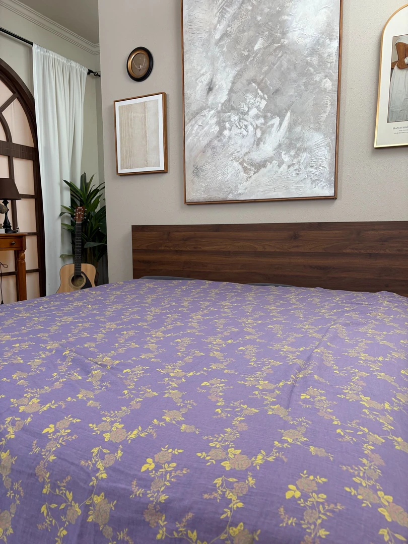 【花环紫】纯棉双层纱床单（240*250cm）