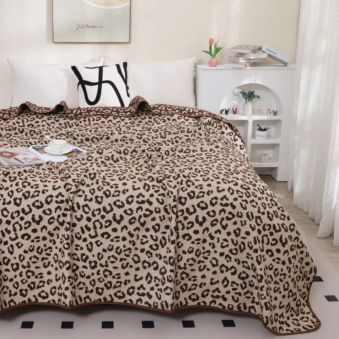 【卡芙-豹纹】高端休闲毯（240*250cm）