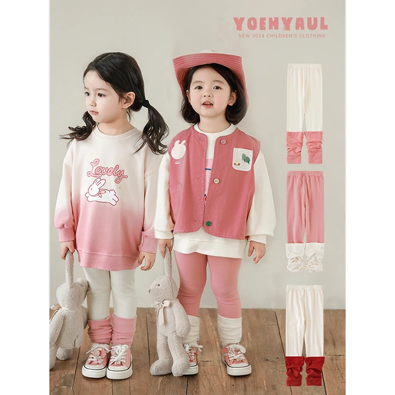 幼悠春一波儿童修身休闲百搭 韩版洋气春秋鲨鱼打底裤潮 ZC0070