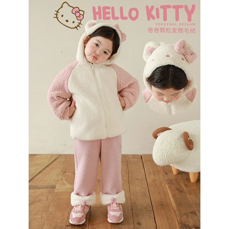 YOEHYAUL/幼悠幼悠【呼噜奶猫】冬三波加绒洋气百搭小童阔腿裤D3633