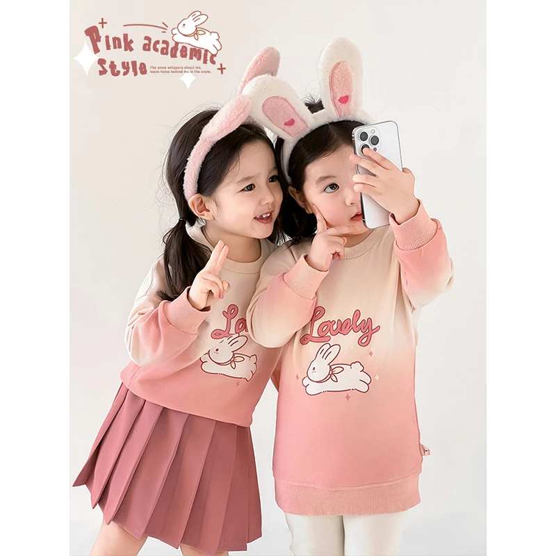 幼悠【萌宠玩趣】春一波女童可爱印花圆领春秋卫衣 潮WC0036 WC0088