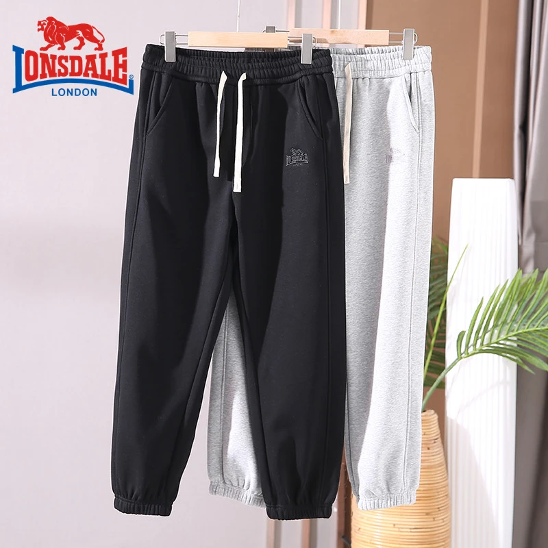 LONSDALE/龙狮戴尔新款秋冬加绒保暖卫裤纯色百搭 X032-22AYG086R