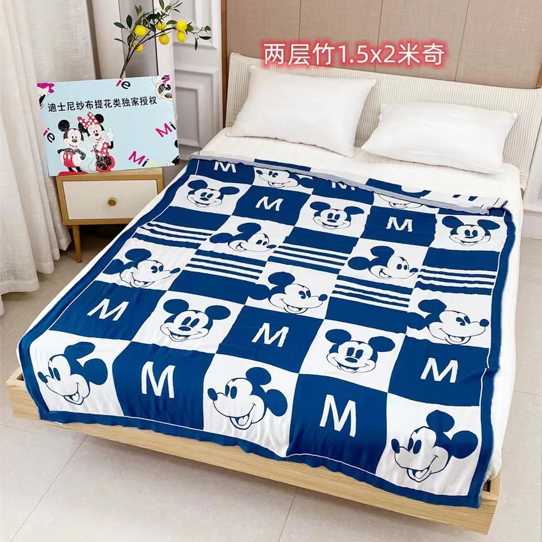 【洺雅家居】米奇格/双层竹棉冷感毯1.5*2.0柔软凉感卡通