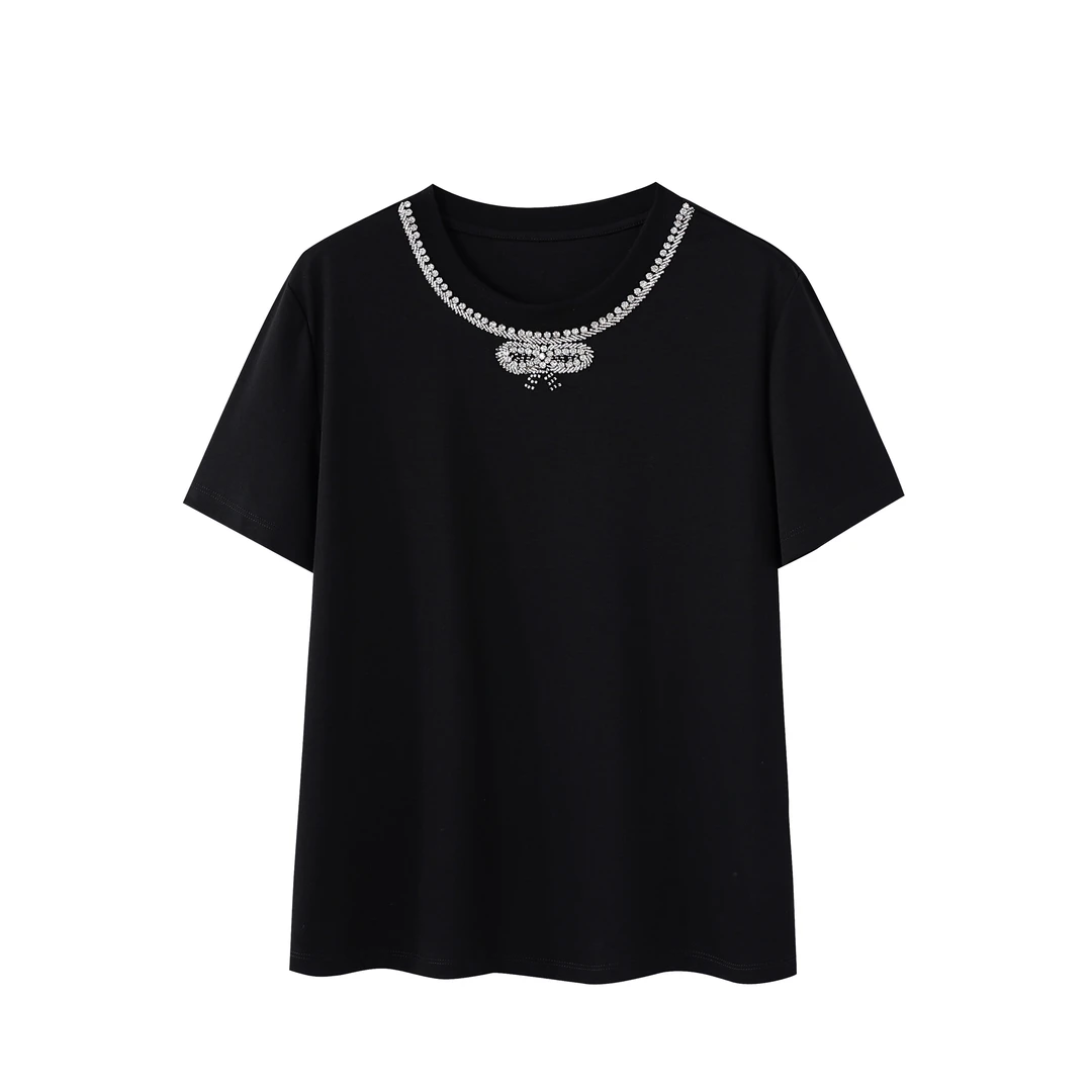 蝴蝶结时尚闪亮T