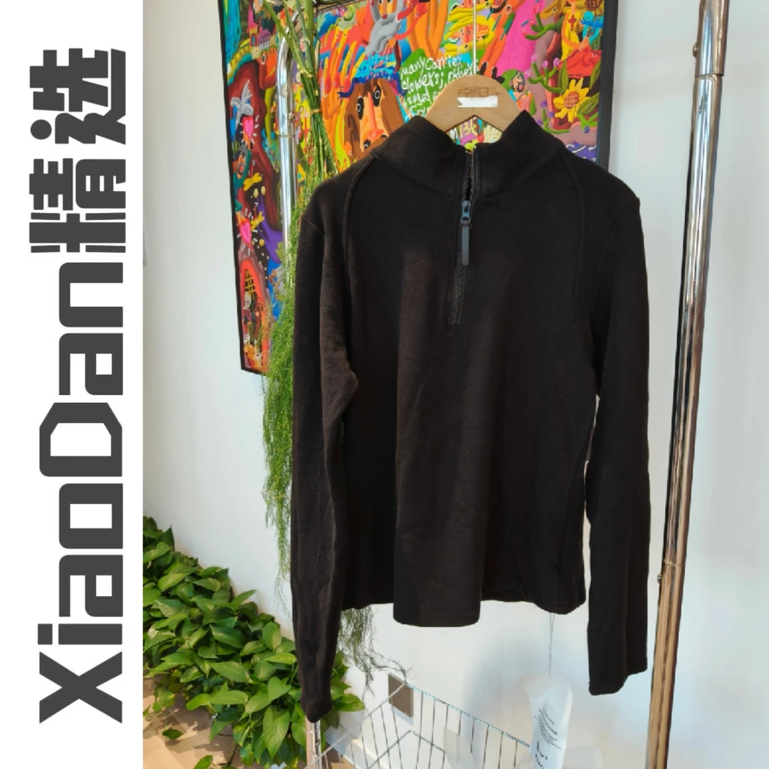 【晓丹精选】纯色半高领卫衣