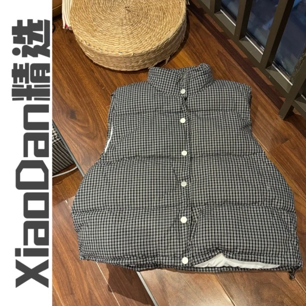 【晓丹精选】小黑格子马甲