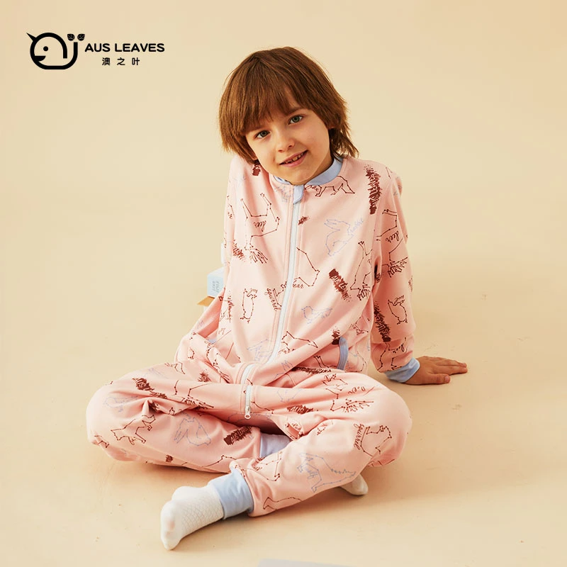 【捡漏】澳之叶儿童睡袋恒温中大童防踢被儿童连体衣