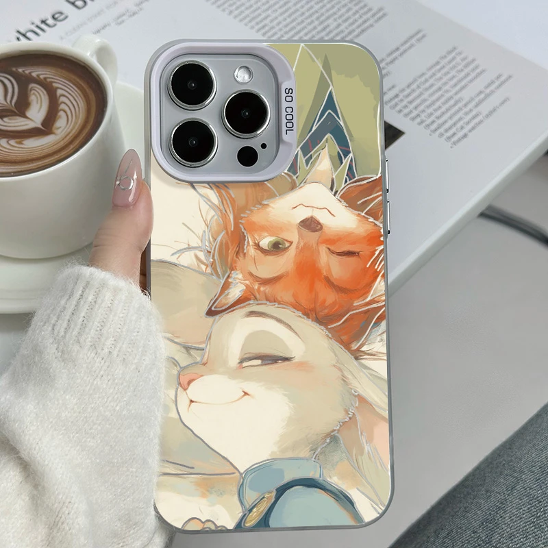 卡通朱迪尼克适用创意小众苹果16华为一加OPPO小米手机防摔壳可爱